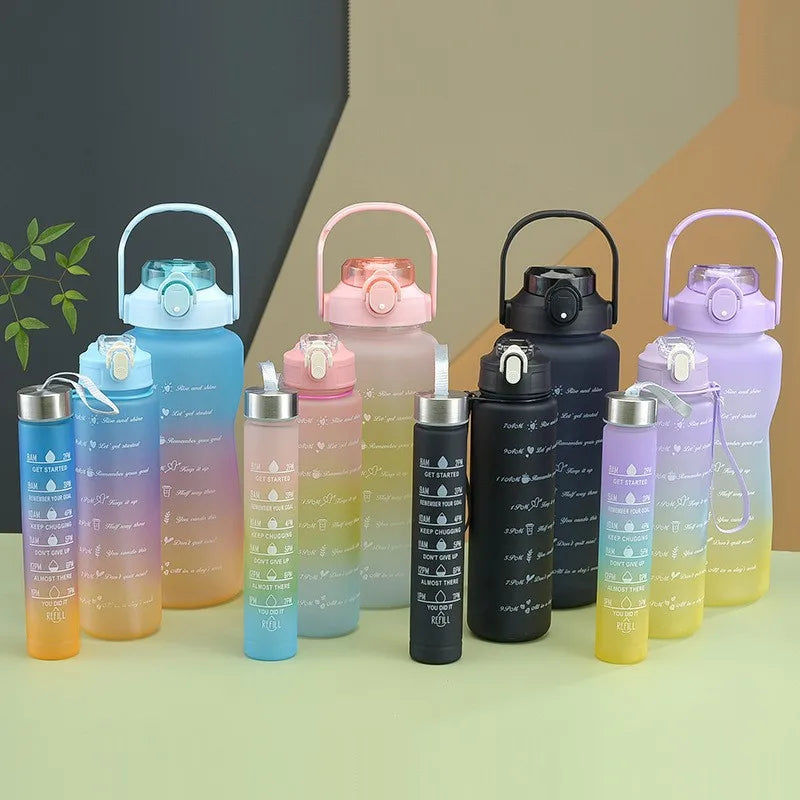 Sports Water Bottle Large Capacity Cup with Big Handle Portable for GYM Family Party Drink Mug Business Mug Summer Colorful Mug