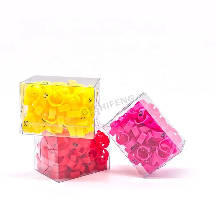 Wholesale Geshifeng Factory Price 10mm Plastic Tags Canaries Live Canary Birds Plastic Clip Ring With Numbers Open Leg Rings