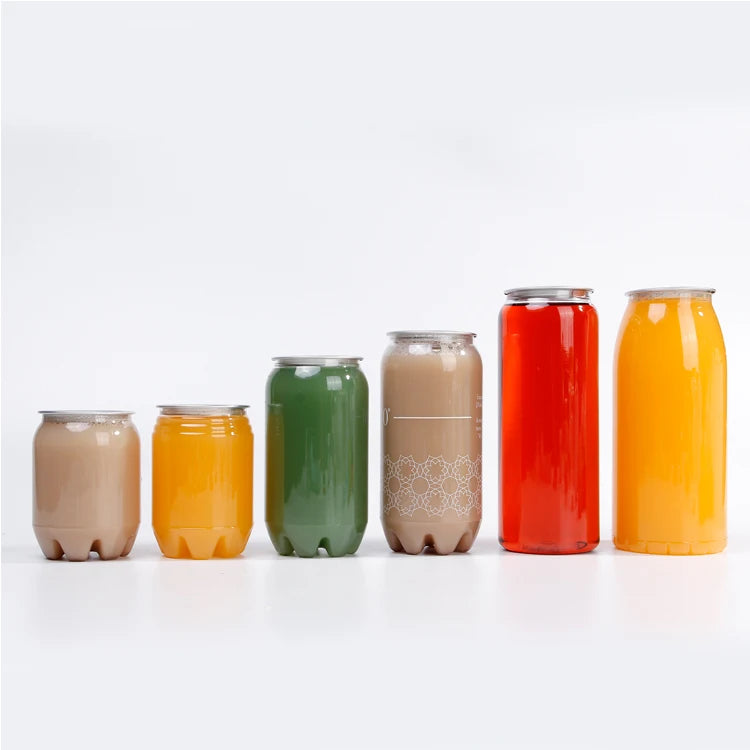 Customized Logo PET 500ml/650ml Beverage/soad/ Plastic Can with Aluminum Easy Open End