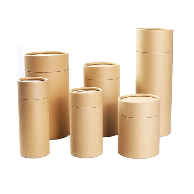 Storage Boxes and Storage Crates Customize Logo Cardboard Boxes Large Cylinder Can With Aluminum Foil Inner Tea Paper Canister