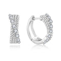 Qingxin New Arrivals Vintage Style Fine Jewelry 925 Sterling Silver Zircon CC Huggies Hoop Earrings for Womens