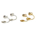 Wholesale Stainless Steel Electrogold Mosquito Coil Ear Earring Clip U Clip Earless Jewelry Finding Ear Clip