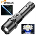White Laser Zoomable 30W Power Display Led Torch Tactical Rechargeable Outdoor Waterproof Torch Light Flashlight