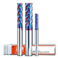 HUHAO HRC65 Four Flutes TiSiN Coated Tungsten Steel Corner Radius Carbide End Mill Cnc Metal Milling Cutter