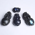 HZ Wholesale natural hand craved crystal animal labradorite pixiu crafts for home decoration