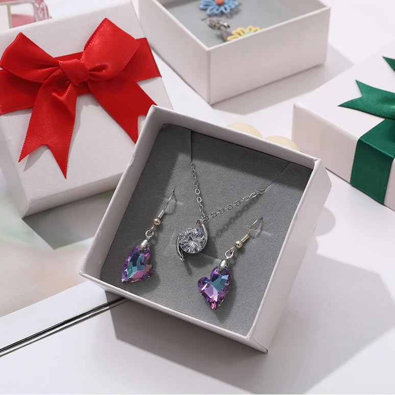 Tongxing Luxury Eco-friendly Square Jewelry Box with Custom Color & Size Kraft Paper Storage for Rings Earrings Necklaces
