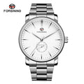 Guangzhou Forsining Relojes Montre De Luxe Homme Alloy Plain Wristwatches Automatic Watches Winder OEM Mechanical Watch for Men