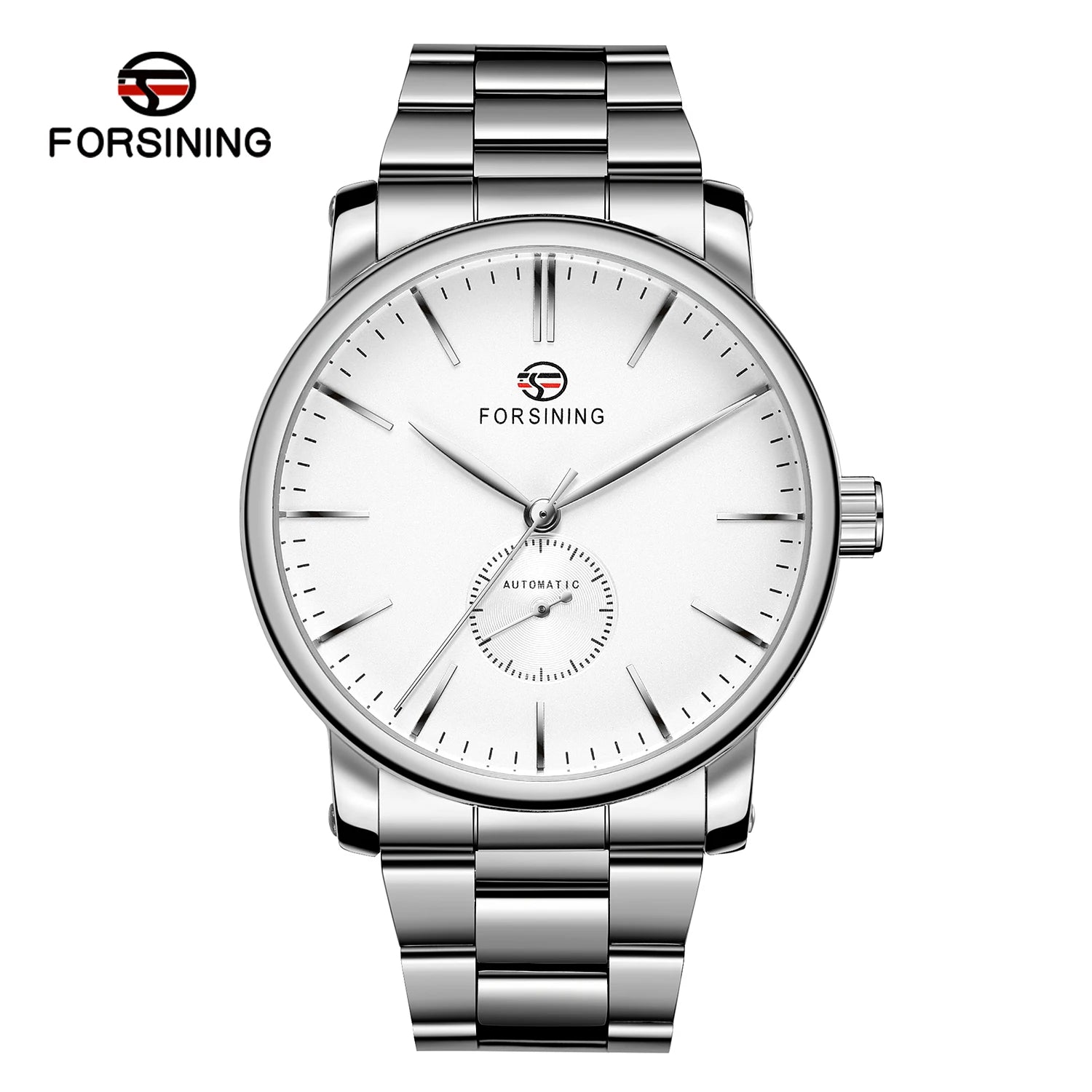 Guangzhou Forsining Relojes Montre De Luxe Homme Alloy Plain Wristwatches Automatic Watches Winder OEM Mechanical Watch for Men