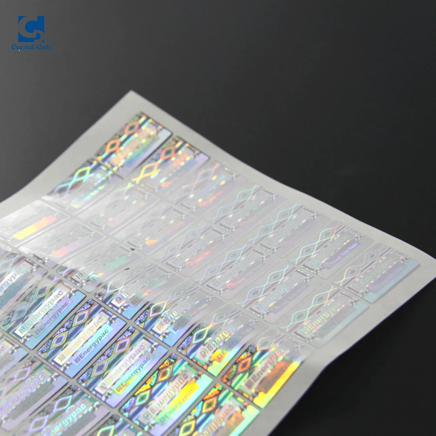 Laser Eggshell Void A4 Die Cut Costumised Adhesive Colorful Stickers Transfer Ribbon Hologram Sticker