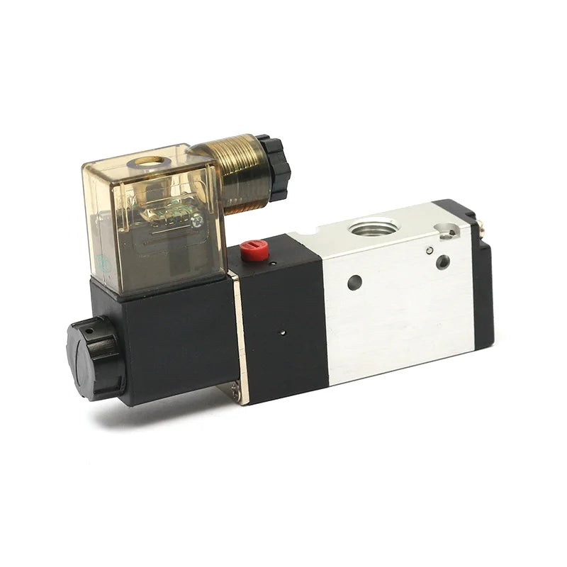 YXPC Brand White/Black pilot Type Aluminum air Normally Closed 3V210-08 1/4 Inch 3/2 Way 12V DC Solenoid Valve