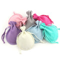 Manufacturer Stock Mini Drawstring Jewelry Packaging Bags Various Colors 7* Small Velvet Pouches Necklaces Watches Recyclable