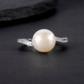 C6139 Abiding Fine Jewelry Brand New 9mm White Fresh Water Pearl Custom Quality Wedding Rings Silver Sterling Ring