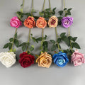 New Arrival High Quality Single Stem Silk Large Flower Heads Wholesale Artificial Flower Rose Flower for Wedding Decoration