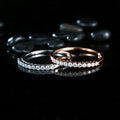 H&F Wholesale American Diamond Jewelry Real Gold 18K Women's Rings with White Diamond Trendy for Weddings and Parties