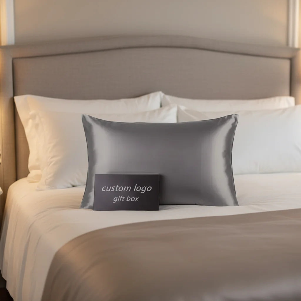 Wholesale 19mm 100% Silk Pillowcases Luxury Style with Zipper Envelope Sizes 19mm 22mm 25mm for Hotels