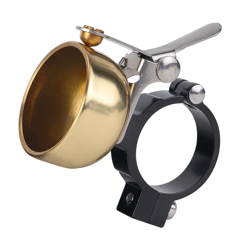 Classic Bike Bell Waterproof Loud 110dB Copper Alloy Ring Dings for Adult Kids 21-25.4mm Handlebar E-scooter MTB