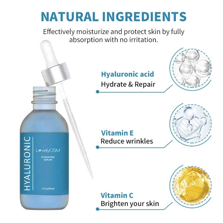Labubu Whitening Facial Serum Free Gift Antioxidant Lifting Collagen Hyaluronic Acid Hydration Moisturizing Anti-Aging HA Liquid