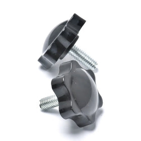 M6 Metric Stainless Steel Plastic Head Thumb Screws with Star Knobs and Black Tip