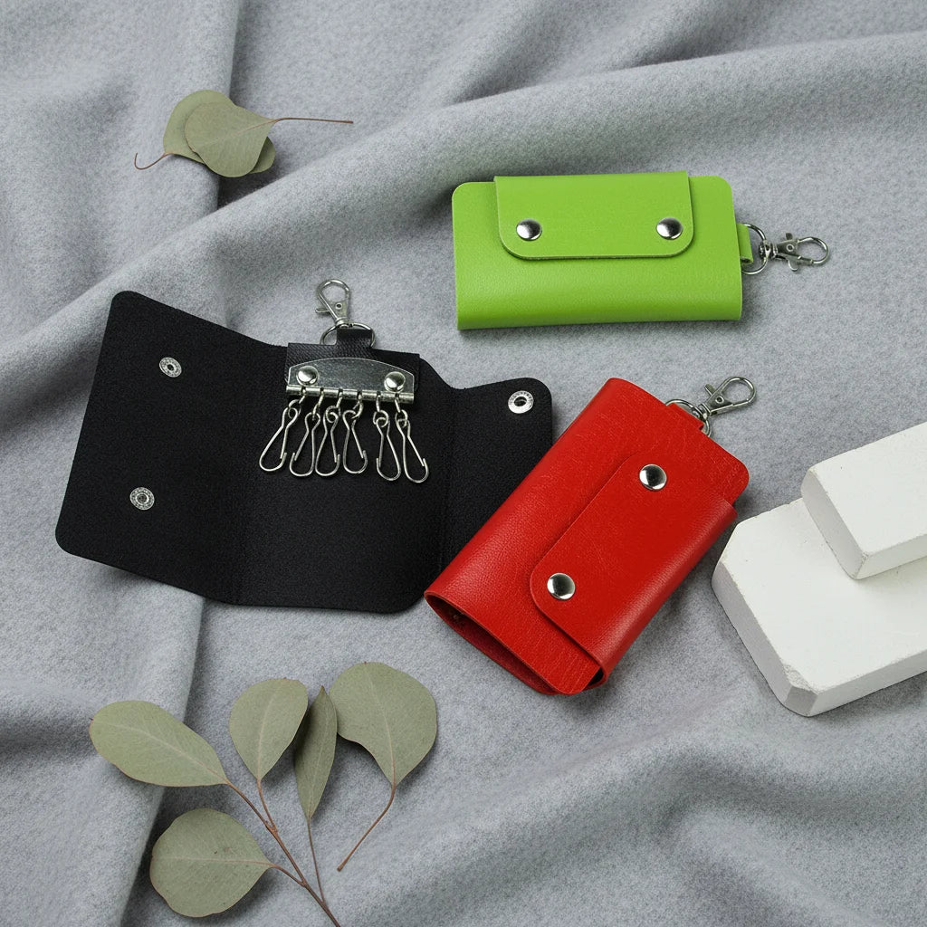 Vintage PU Leather Key Holder Travel Car Key case Leather Keyring High Quality Leather Key Chain for Key Holder case