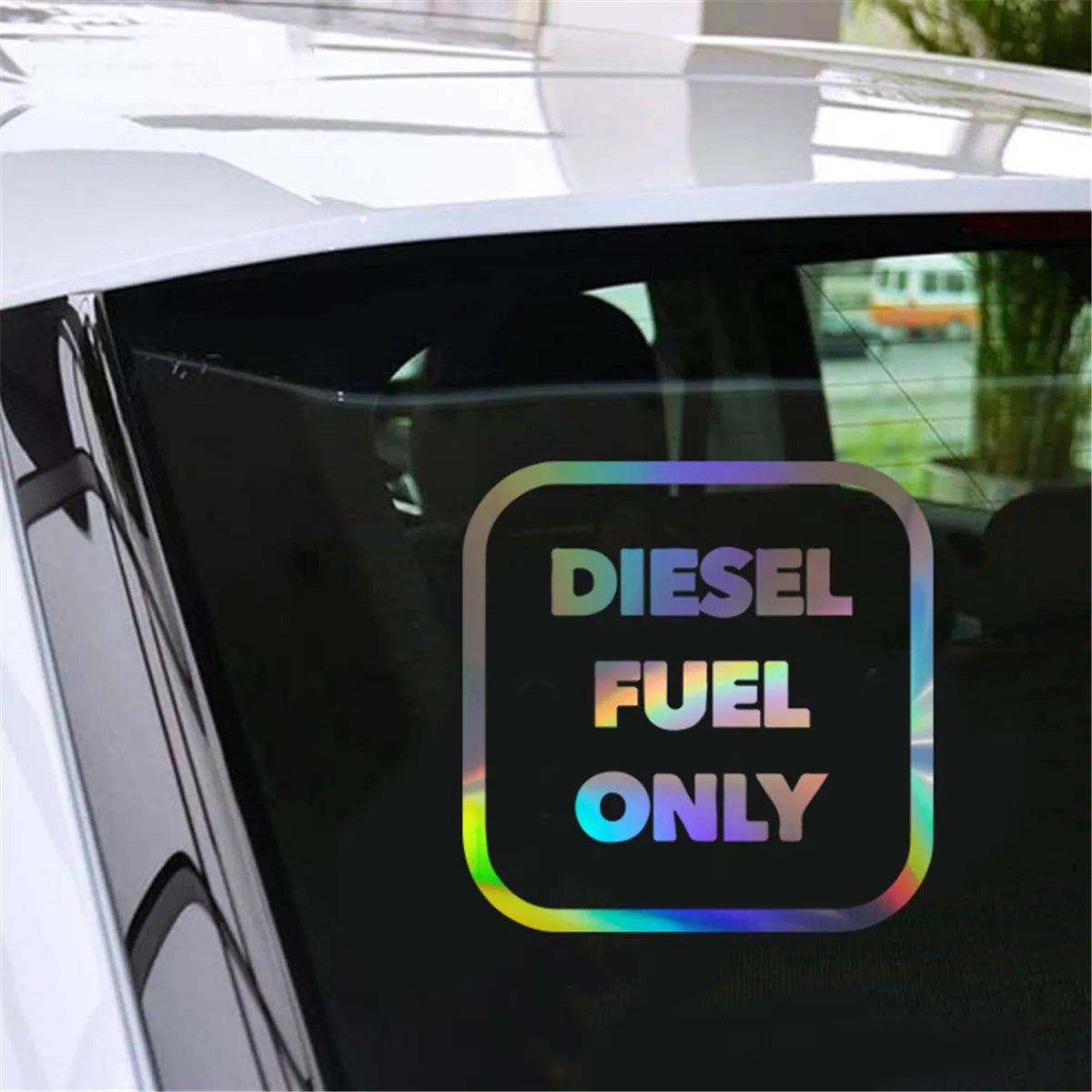 DIESEL FUEL ONLY Car Laser Sticker Vinyl Decal Car Truck Bumper Window Laptop Sticker Decor Gift Die Cut Decals Window Glass
