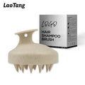 Compact Eco-Friendly Wheat Straw Silicone Scalp Massager Hair Brush Cushion with Vent-round Oil Massager