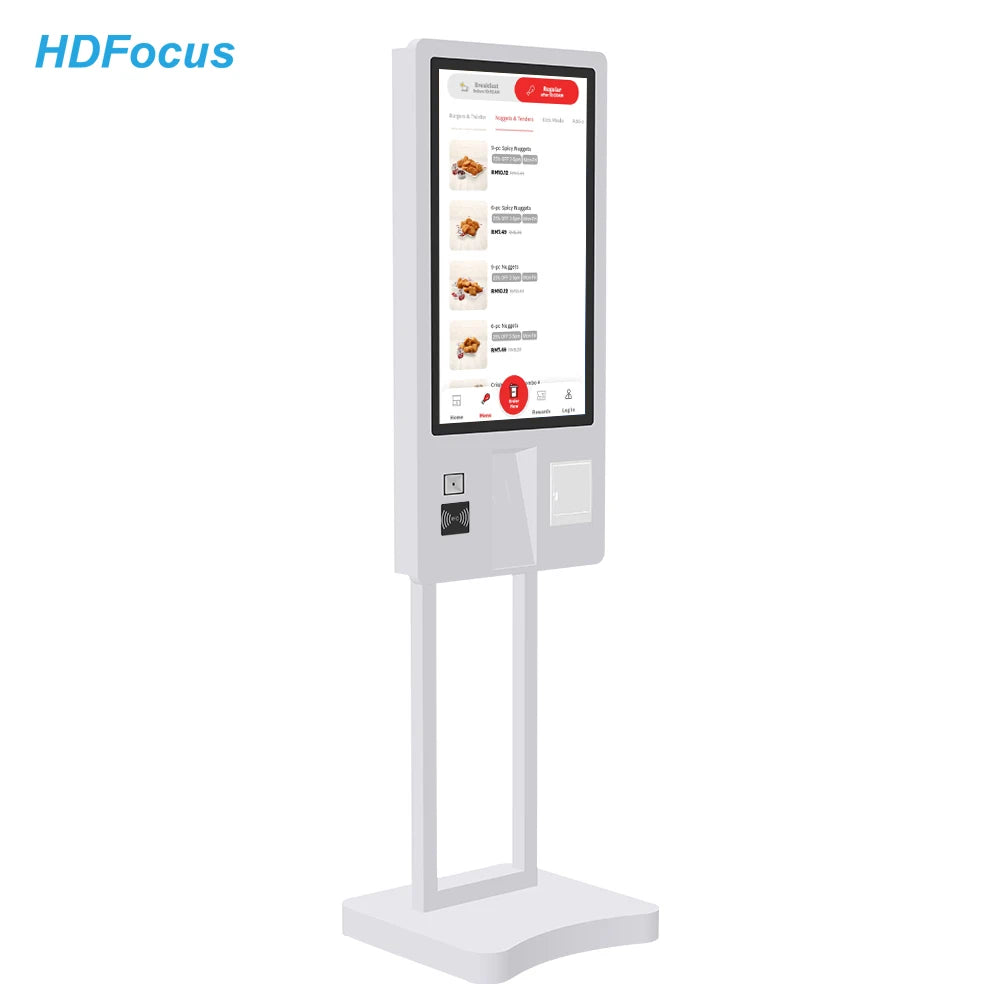 43 Inch Automatic Self Service Kiosk Payment Terminal Kiosk Printer Qr Code Scanner Self-Service Payment Ordering Kiosk Machine