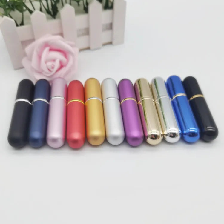 8ml 10ml pink Silver Black Perfume Atomiser Refillable Empty Spray Bottle  Pump  Portable Travel Travel Bottles with Funnel