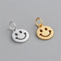 SP Hot Selling High Quality S925 Sterling Silver Made Necklace Bracelet Charm Smile Face Pendant