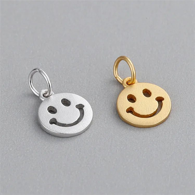 SP Hot Selling High Quality S925 Sterling Silver Made Necklace Bracelet Charm Smile Face Pendant