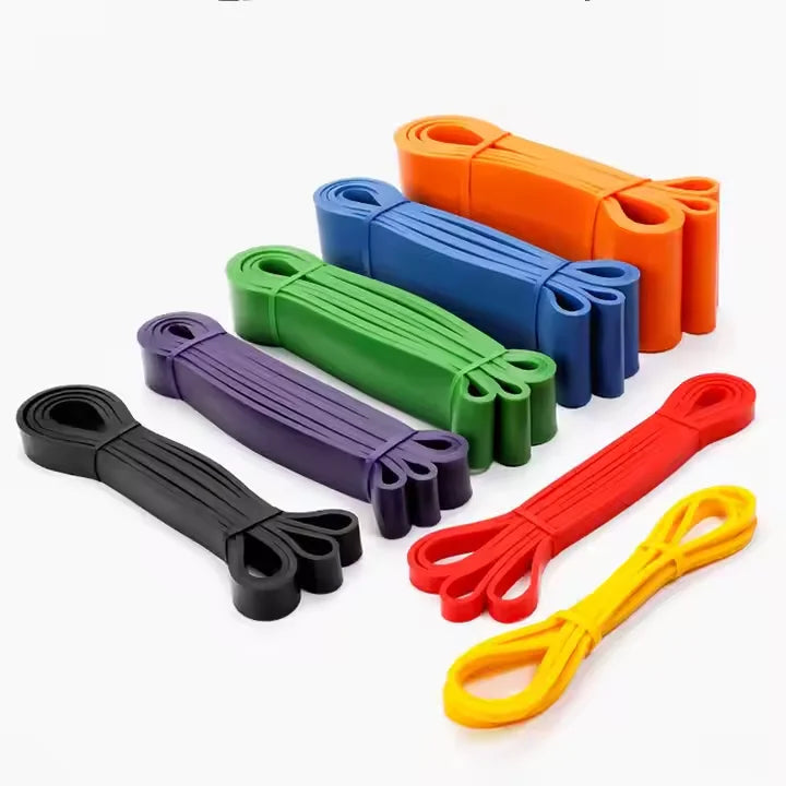 Customized Wholesales Latex Resistance Bands Set Home Exercise Elastic Nature Latex Resistance Bands