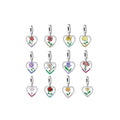 New 925 Sterling Silver Flower Birthstone Dangle Beads Charms for Bracelet Necklace Jewelry Making