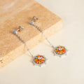 C4779 Abiding Fine Jewelry Custom Drop Earring 925 Sterling Silver Colorful Natural Sapphire Earrings With CZ