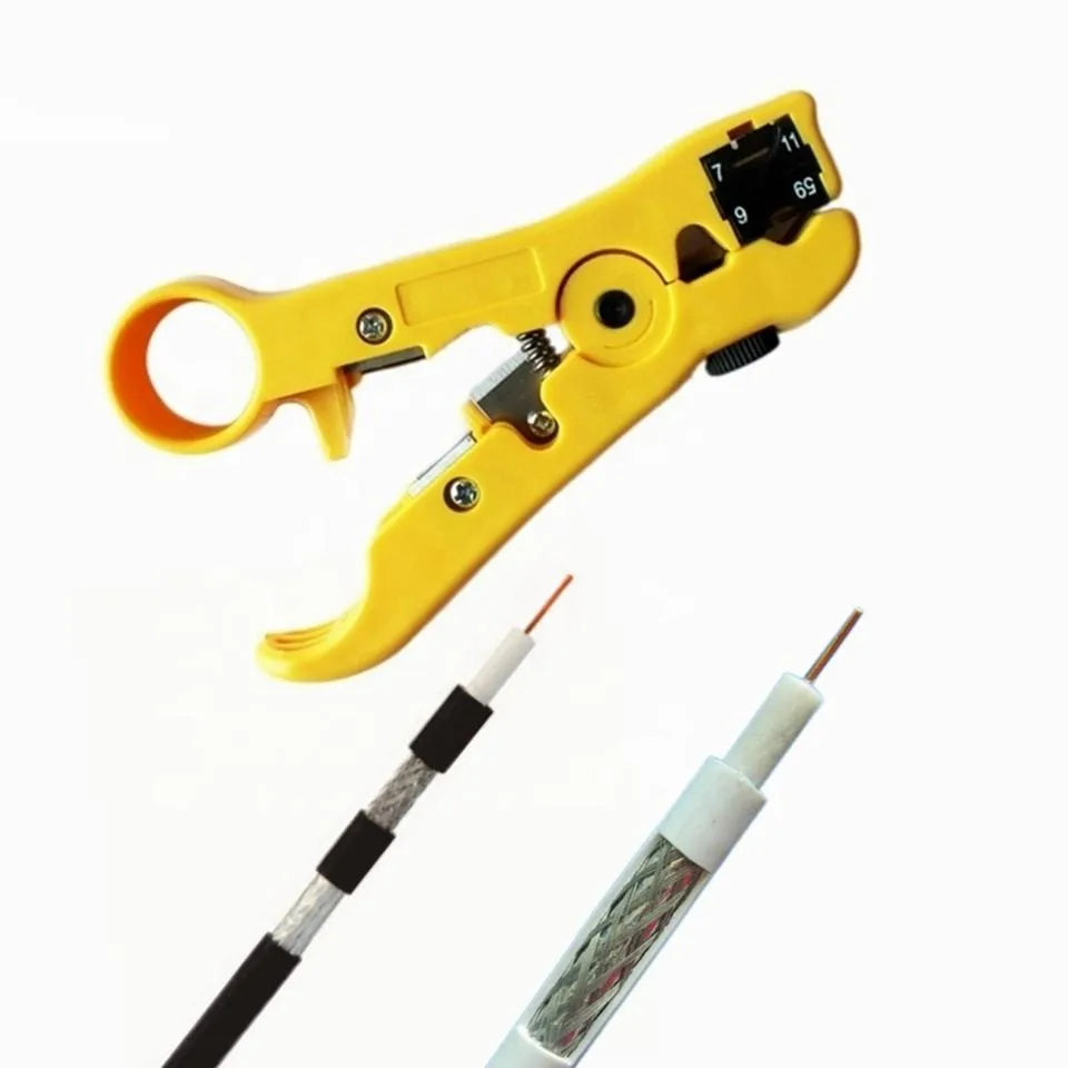 Universal Stripping Tool Cable Wire Stripper Coaxial Cable Cutter Wire Stripping Tool for RG6 RG59 RG11 RG7 Coax Stripper