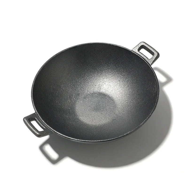 Reasonable Price Gas Cooker Cast Iron Chinese Wok Pan