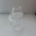 Daily Use Home glassware Hand Made Craft Table Design Glass Ribbed Glass Candle Holder