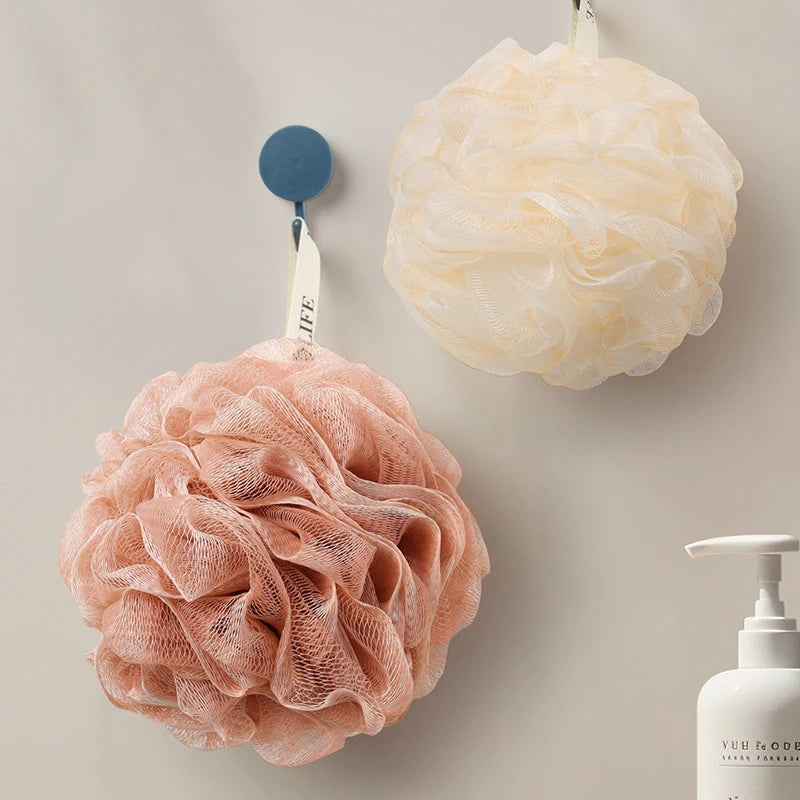High Quality 70G Bath Mesh Pouf Shower Ball Body Scrubber Exfoliating Bath Sponge for Women and Men