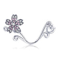 Factory Wholesale 925 Sterling Silver Sakura Cherry Flower Pendant Charms Fit Original Bracelets Jewelry Making SCC1033