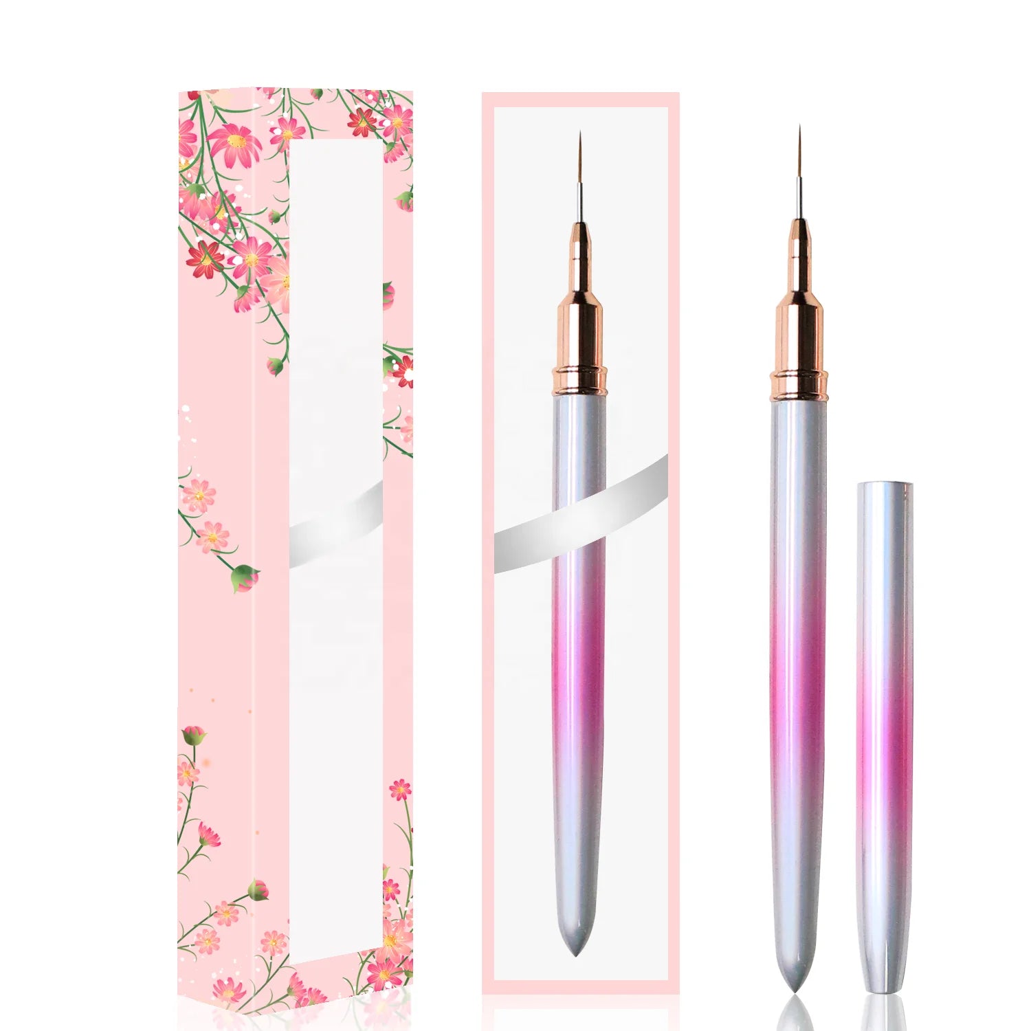 Professional Nylon/Kolinsky Hair Nail Art Liner Brush Luxury Thin Acrylic Colors Crimped Private Label Verified Suppliers