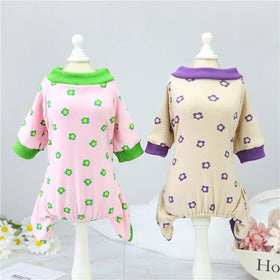 Wholesale Soft Cotton 100% Cotton Pet Dog Pajamas Shirt Set