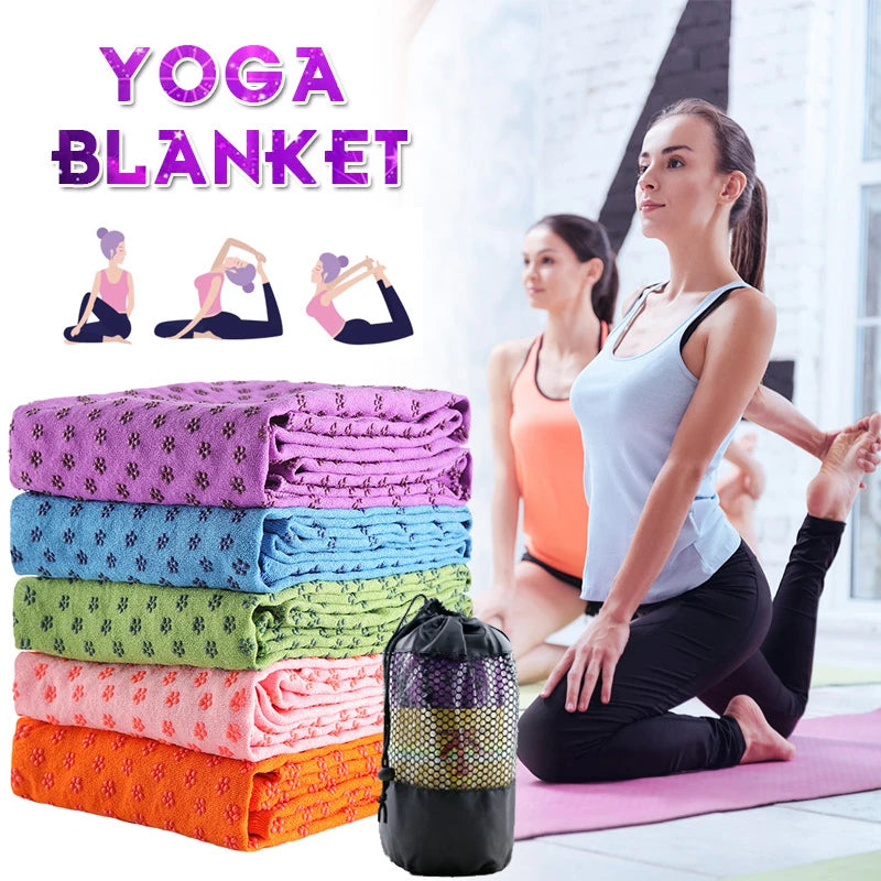 Eco-friendly Yoga Towel 183*63cm Microfiber Yoga Mat Towel With Carrying Mesh Bag Yoga Mat Towel