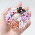 Nail Charms 3D Candy Color Cute Bow Flower Decoration Acrylic Nails Art Accessories
