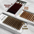 Abonnie 0.05 0.07 Dark Brown Eyelash Extension Colour Cashmere Lash Extensions Supplies Wholesale Velvet Individual Lashes Trays