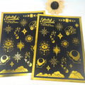 Custom Adhesive Print Hologram  Foiled DIY Gift Decoration Gold Foil Sticker Sheet