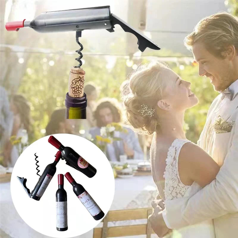 Cute and Creative Dual Function Wine and Beer Bottle-shaped Magnetic Bottle Opener That Can Be Attached to the Refrigerator.