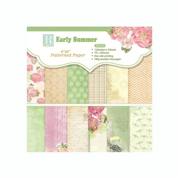 GF Early Summer Design Love Home Decorations Background Scrapbooking Paper 160gsm Wooden Free 6x6 DIY Card Making
