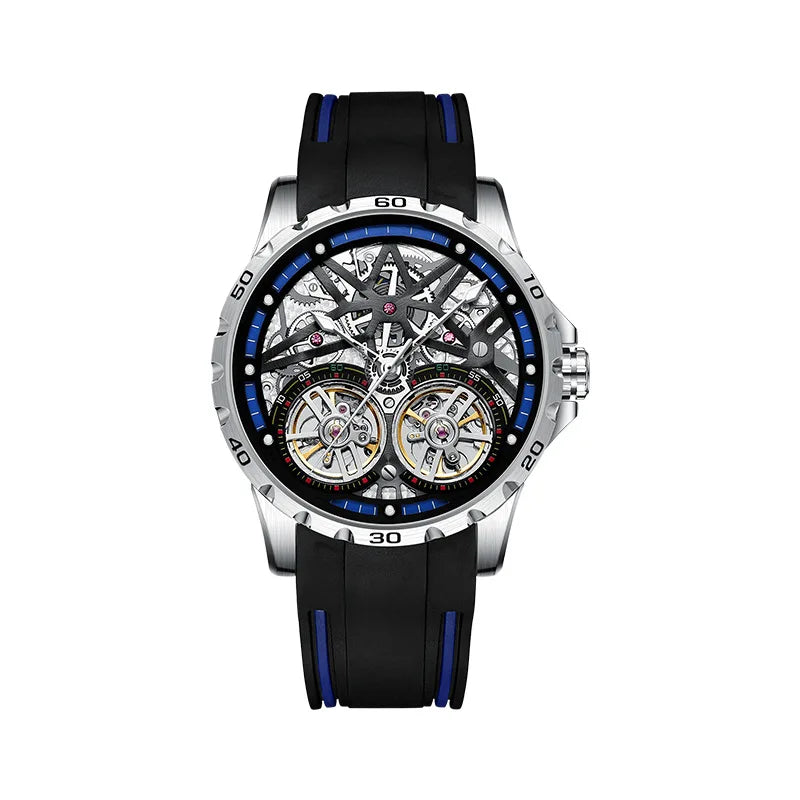 Wholesale Custom Oem Luxury Stainless Steel Glass Mechanical Automatic Watch Man