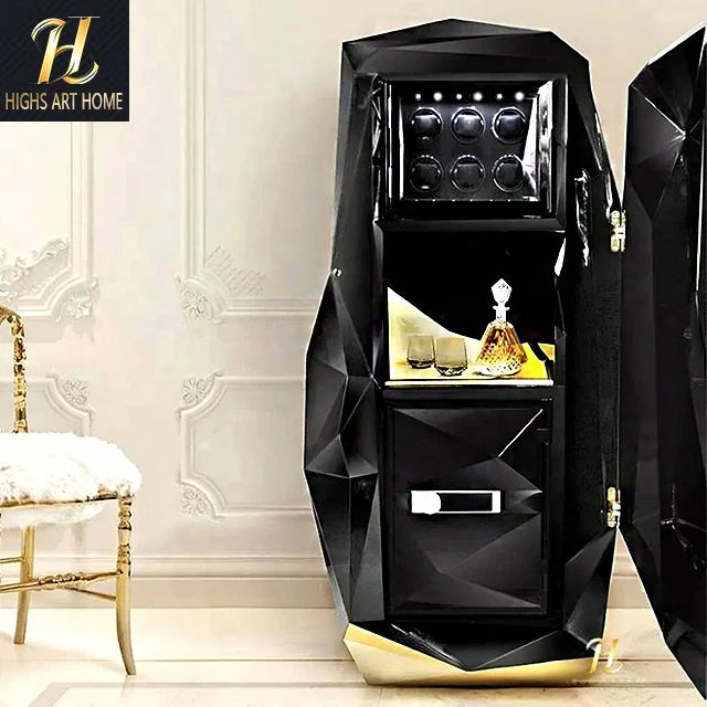 Portugal High-End Stainless Steel Safe Luxurious Atmosphere Custom Home Combination Lock Anti Theft Locker for Villa