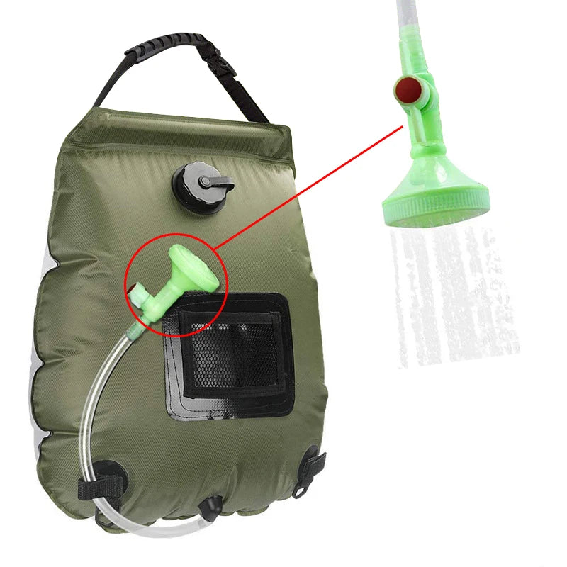 JSJM Outdoor Camping Bath Water Bag Portable Bath Water Storage Bag 20L Shower Bag