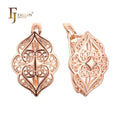 FJ Fallon Fashion Jewelry Earrings Plated in 585 Rose Gold Brass Based
