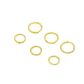 Durable Gold Coated Brass Section Closed Twist Ring Threaded Batch Wreath Connecting Ring Bracelet for Jewelry Findings